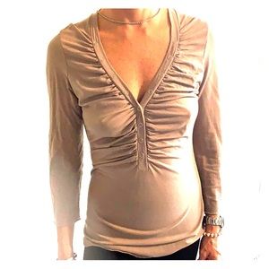 Miss Sixty Long Sleeves silver sequin top